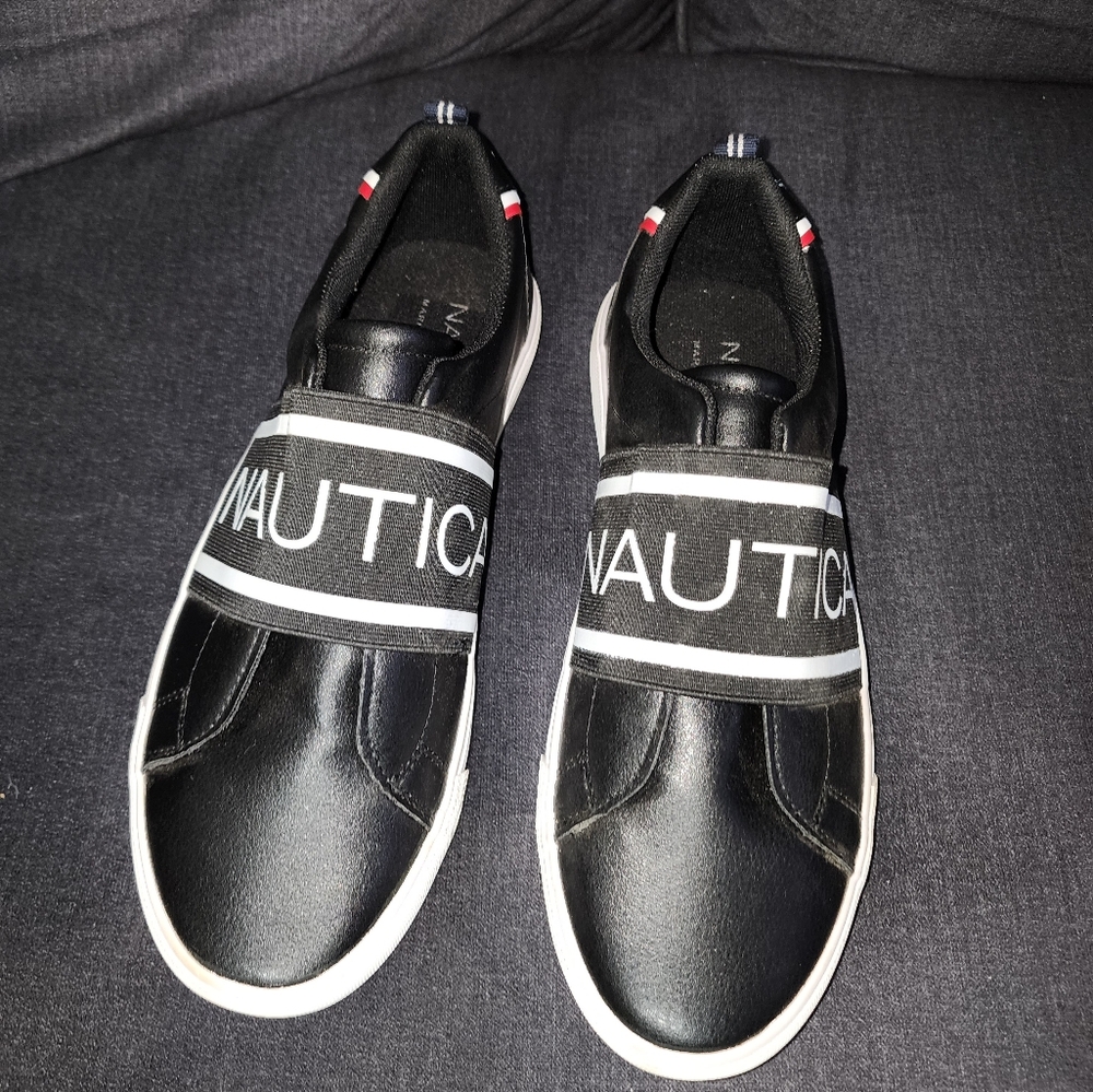 Nautica Men's Black Slip-On Sneakers